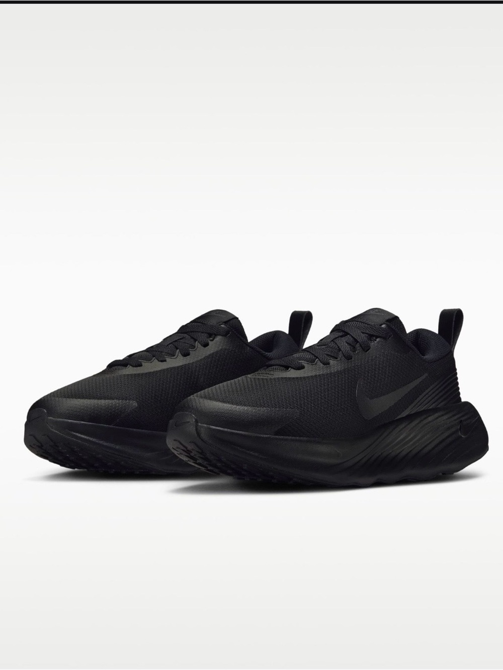 Nike Black Matte Swoosh Running Shoes